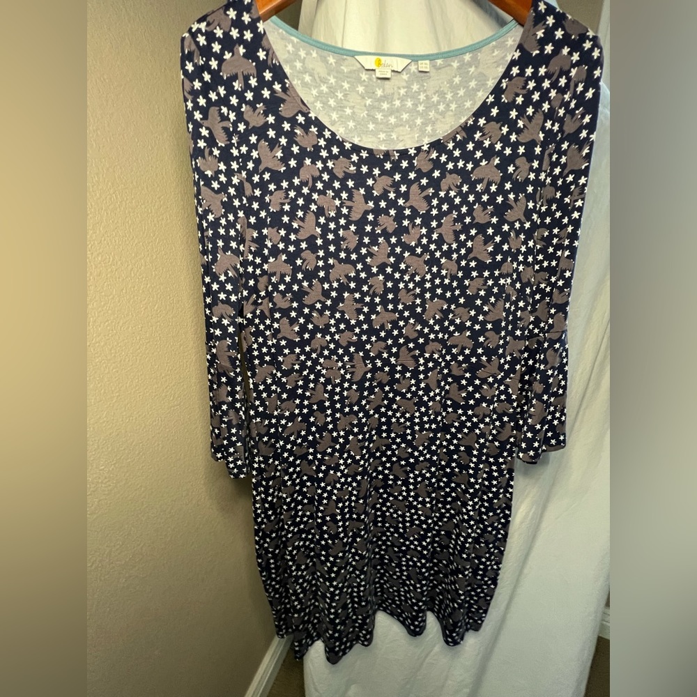 Boden 12L tunic dress with flare sleeves